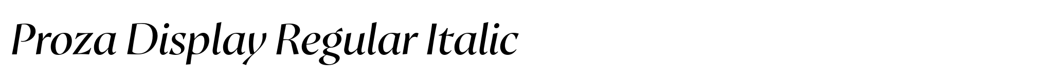 Proza Display Regular Italic image
